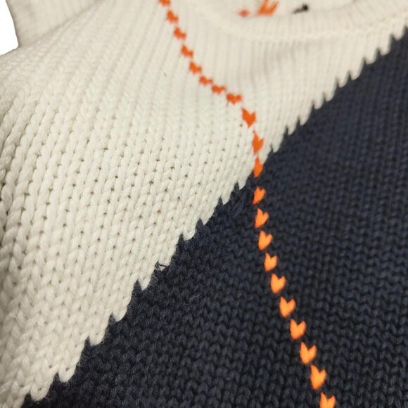 Black, Orange, and White Halloween Colored Fall Autumn Sweater Vest Size Small - Picture 3 of 6